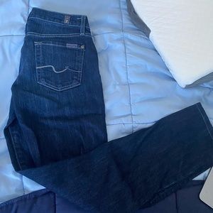 Seven for all mankind straight leg dark jeans